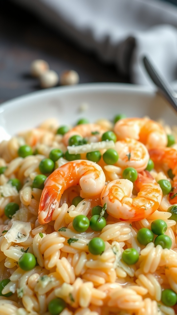 Shrimp and Pea Risotto