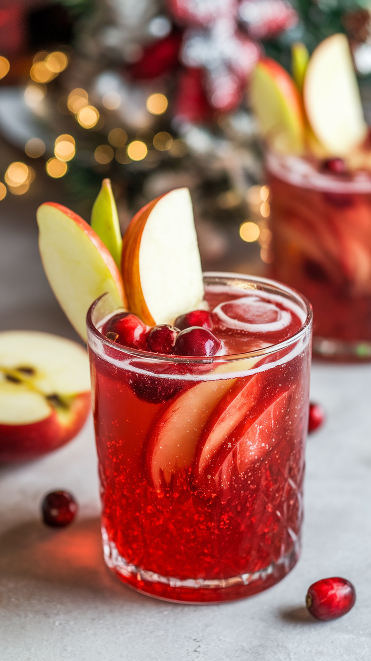 Easy Festive Cranberry Apple Mocktail Recipe - Thrive With Janie