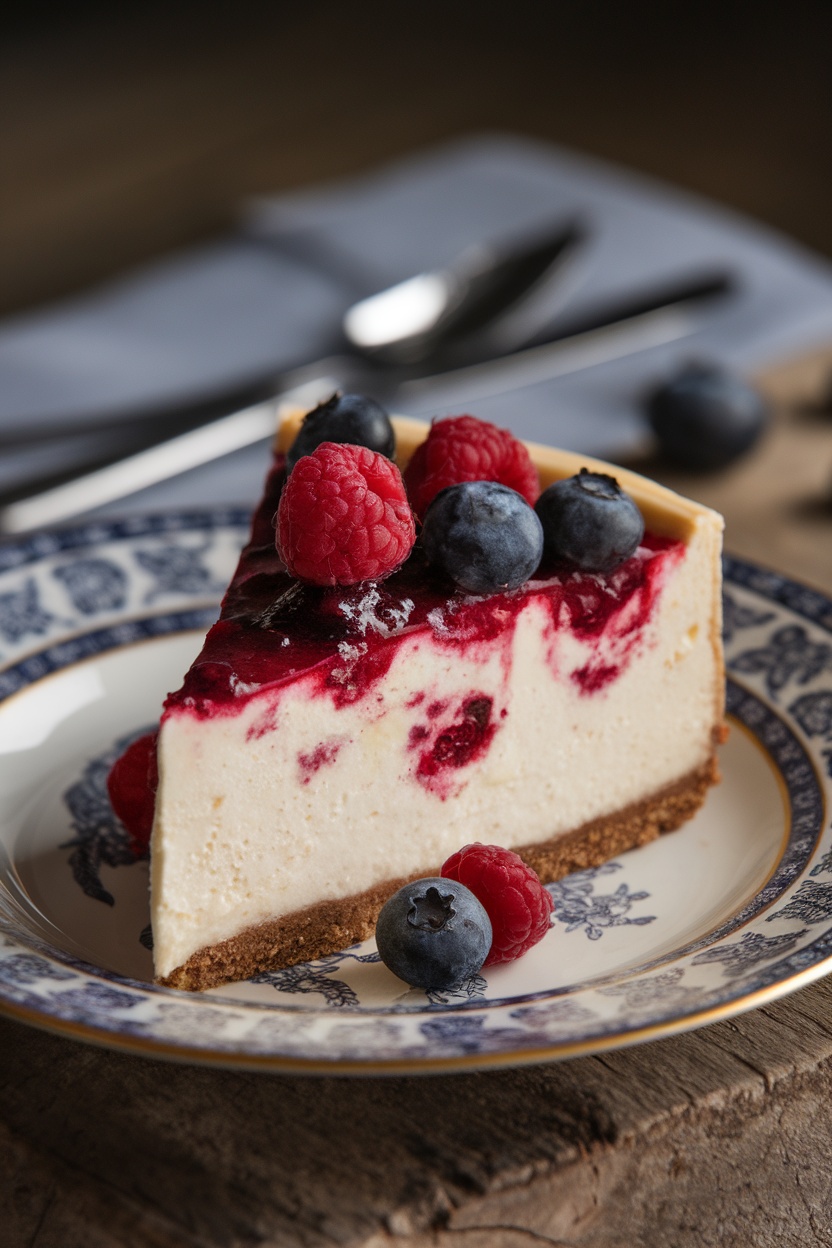 Delicious low-carb cheesecake bars topped with fresh berries