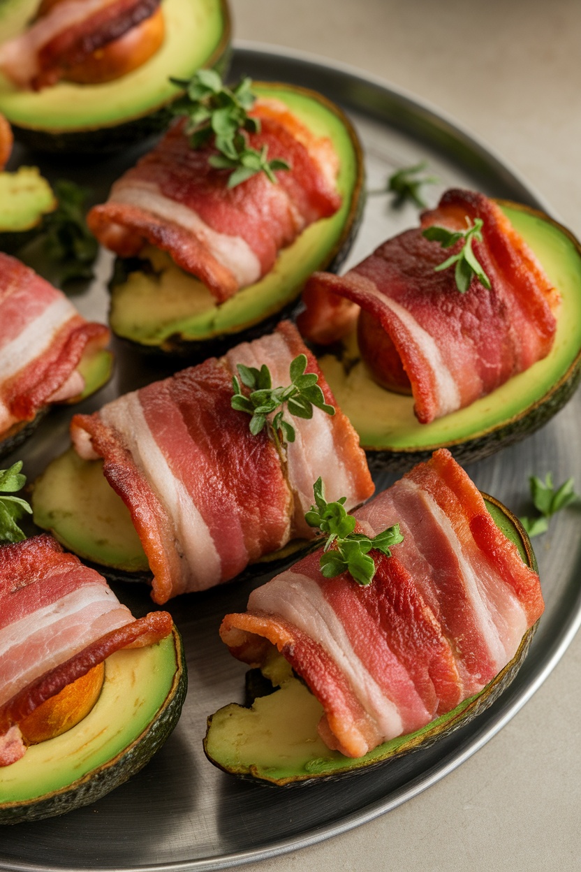 Bacon-Wrapped Avocado Appetizer