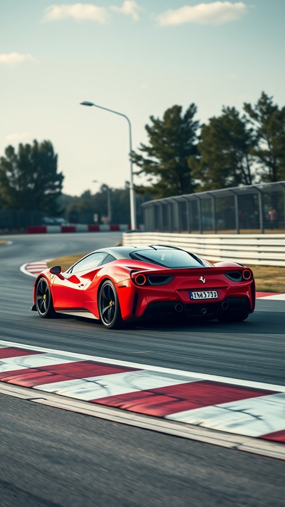 Ferrari 488 Pista racing on a track