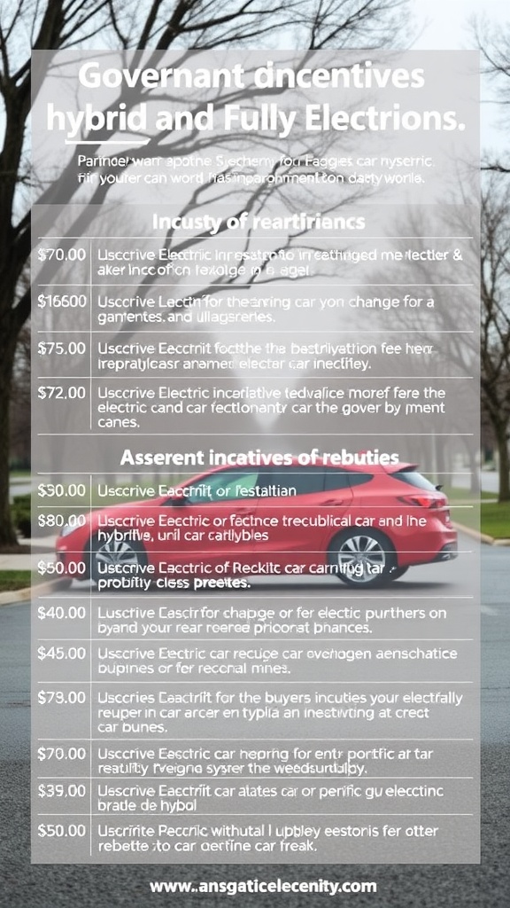 Overview of government incentives for hybrid and fully electric vehicles