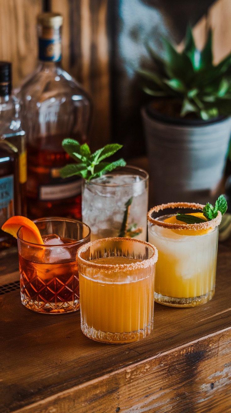 Classic bourbon cocktails