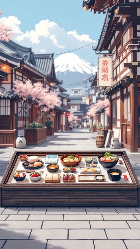 A beautiful bento box filled with various traditional Japanese dishes.