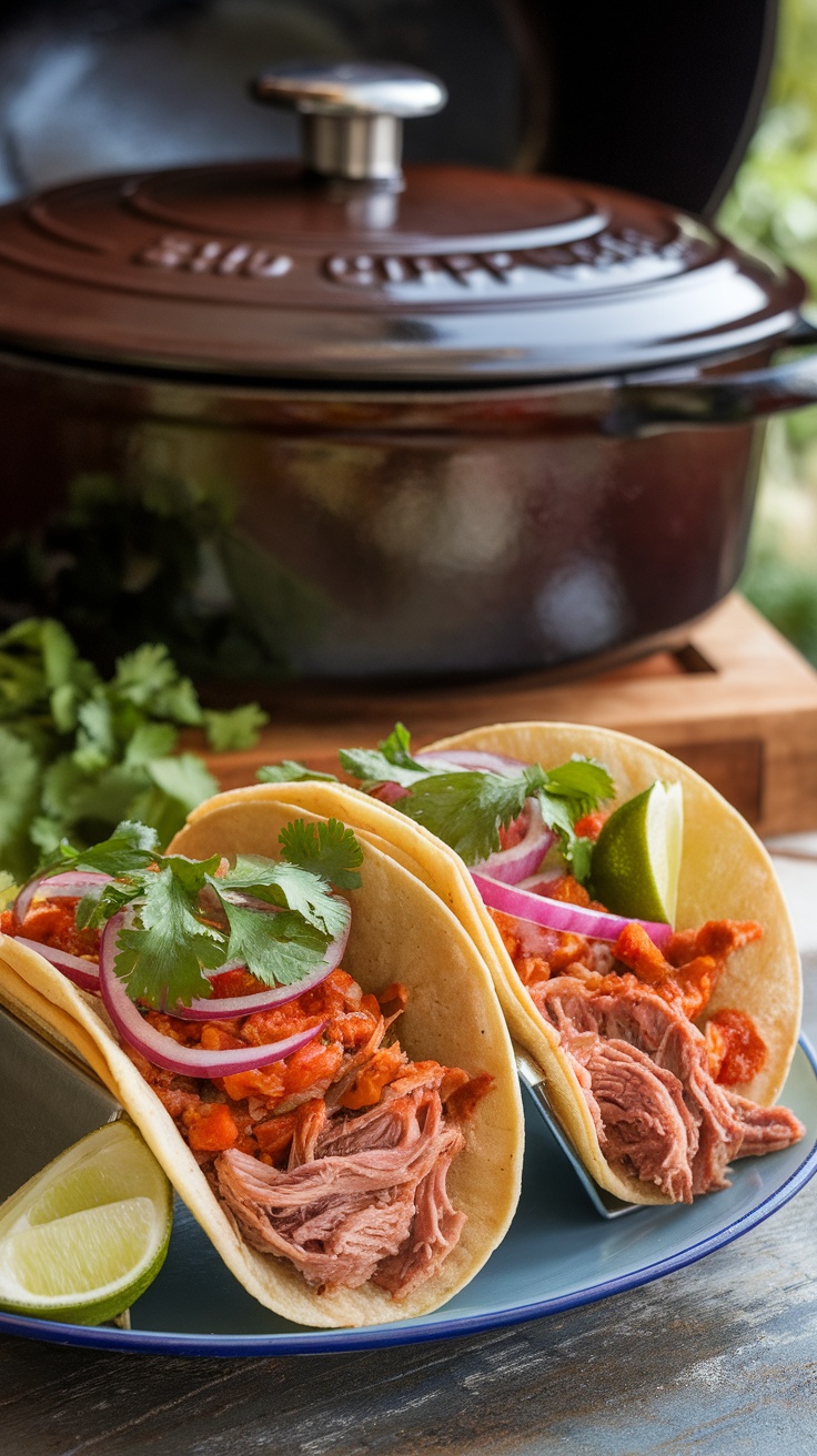 Delicious pulled pork tacos served with fresh toppings