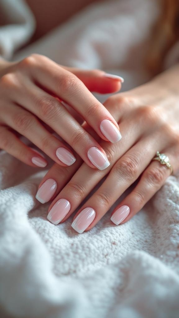 Beautiful cotton candy chrome nails with floral designs, showcasing elegance.