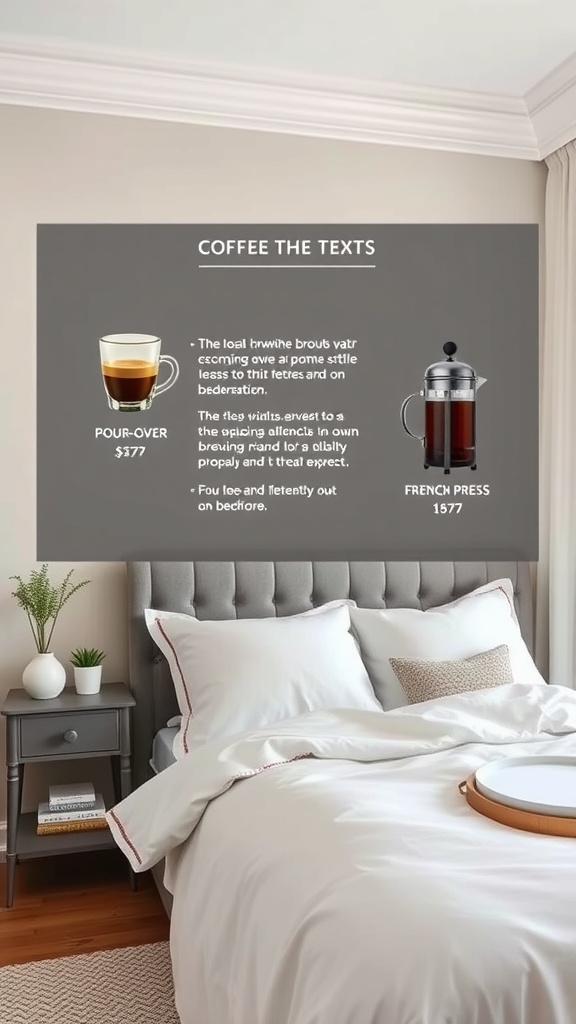 Image showing a pour-over coffee and a French press with descriptions of each brewing method.