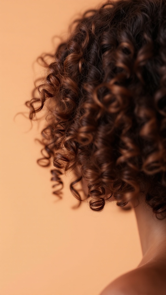 Defined short curly hair with beautiful ringlets
