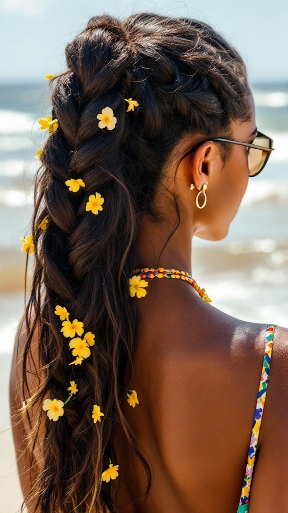 A Lemonade Braid Ponytail hairstyle