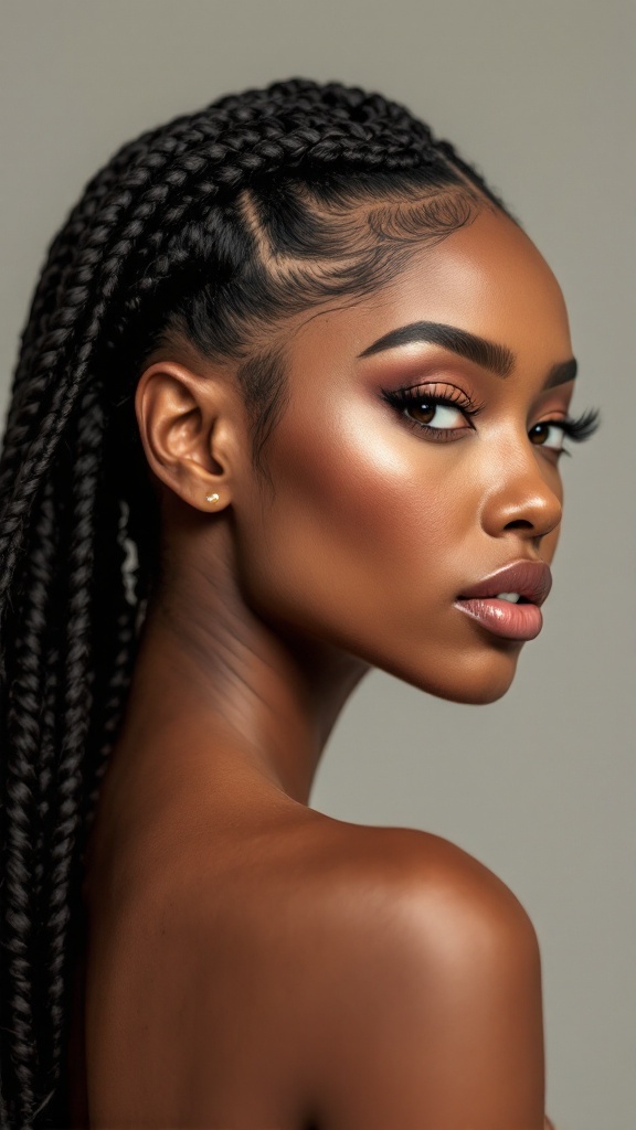 Bridesmaid hairstyle featuring a Twisted Halo Braid on black hair