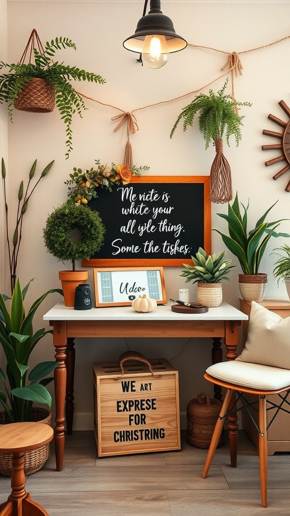 A cozy setup for recording video messages at a baby shower.