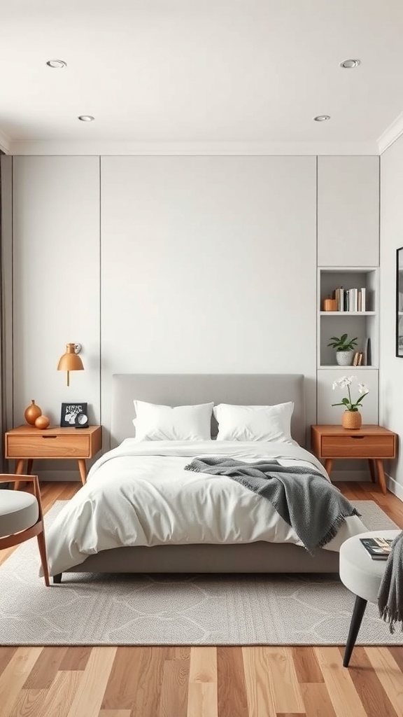 Modern wall unit with hidden storage in a stylish living room