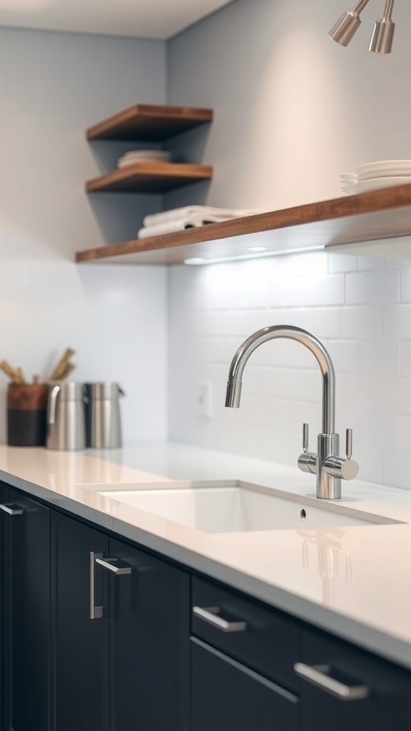 Modern kitchen faucet with sleek design
