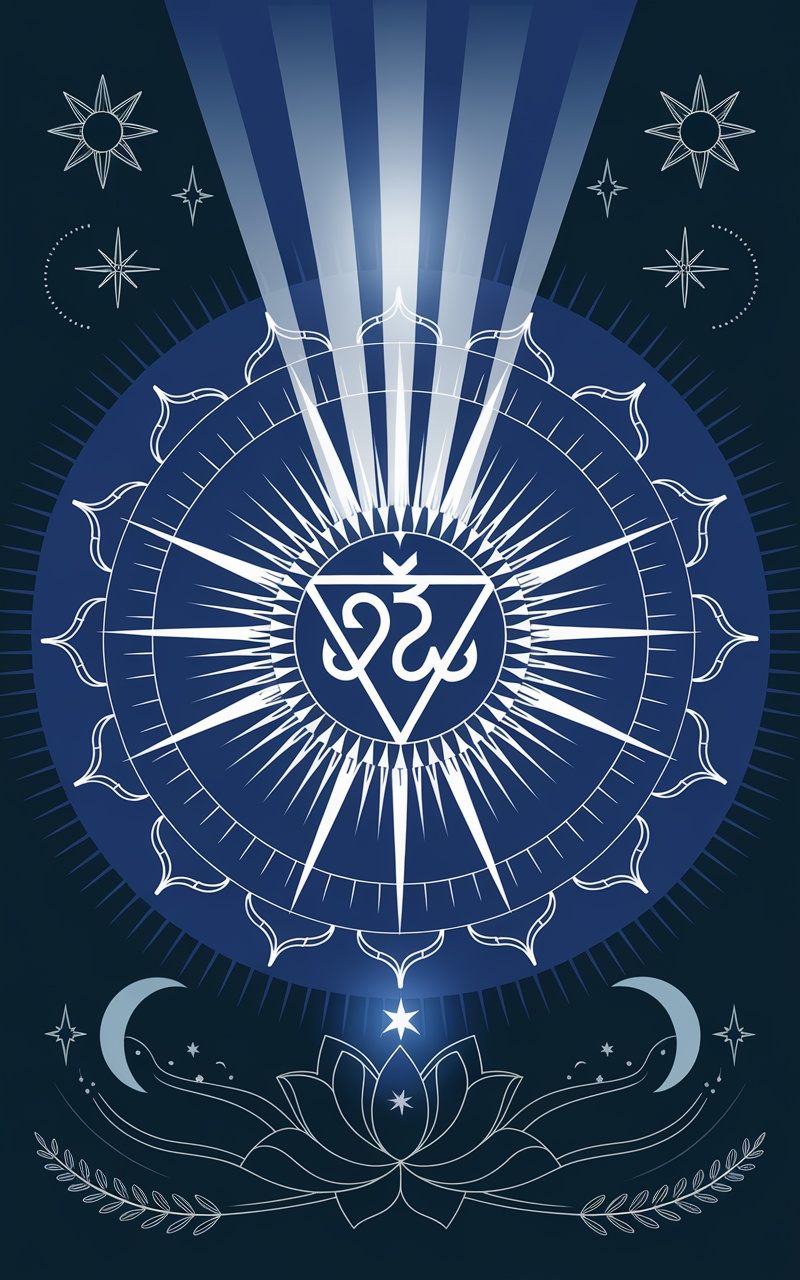 Artistic representation of the Crown Chakra with lotus flower and radiant light.