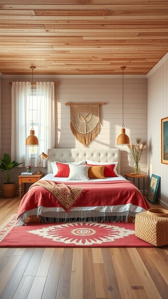A gradient of horizontal lines transitioning from warm to cool colors, creating a layered effect.