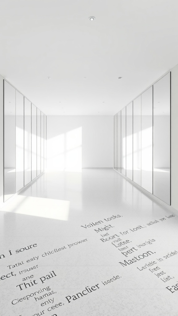 A bright room with floor-to-ceiling mirrors reflecting light and creating a spacious atmosphere.