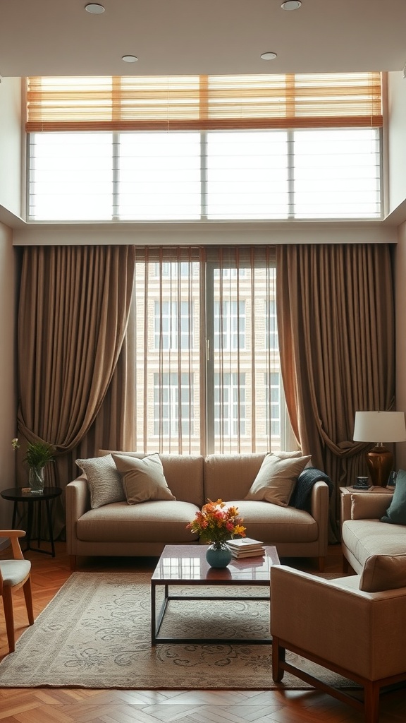 living room blinds ideas