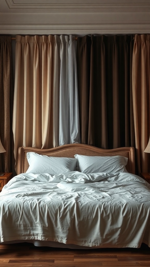 Curtains Behind Bed Ideas