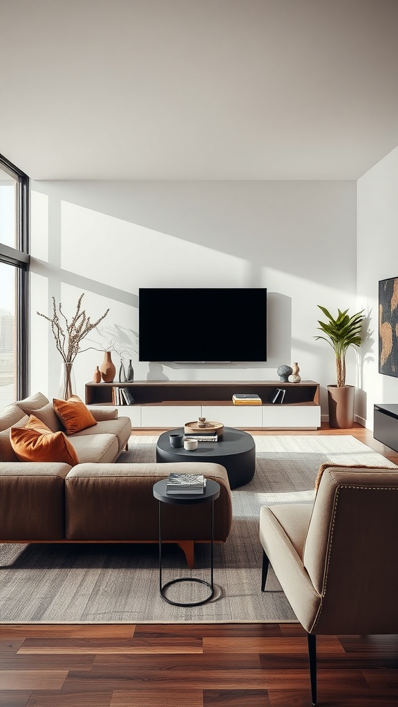 brown sofa living room ideas