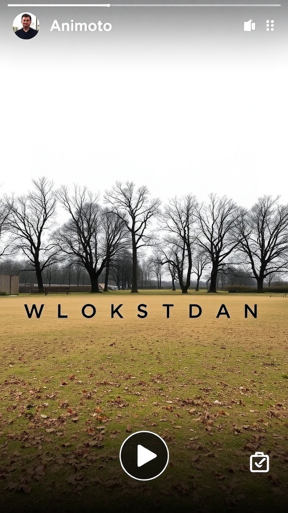 A scenic outdoor view with bare trees and grass, featuring the text 'WLOKSTDAN' overlaid.