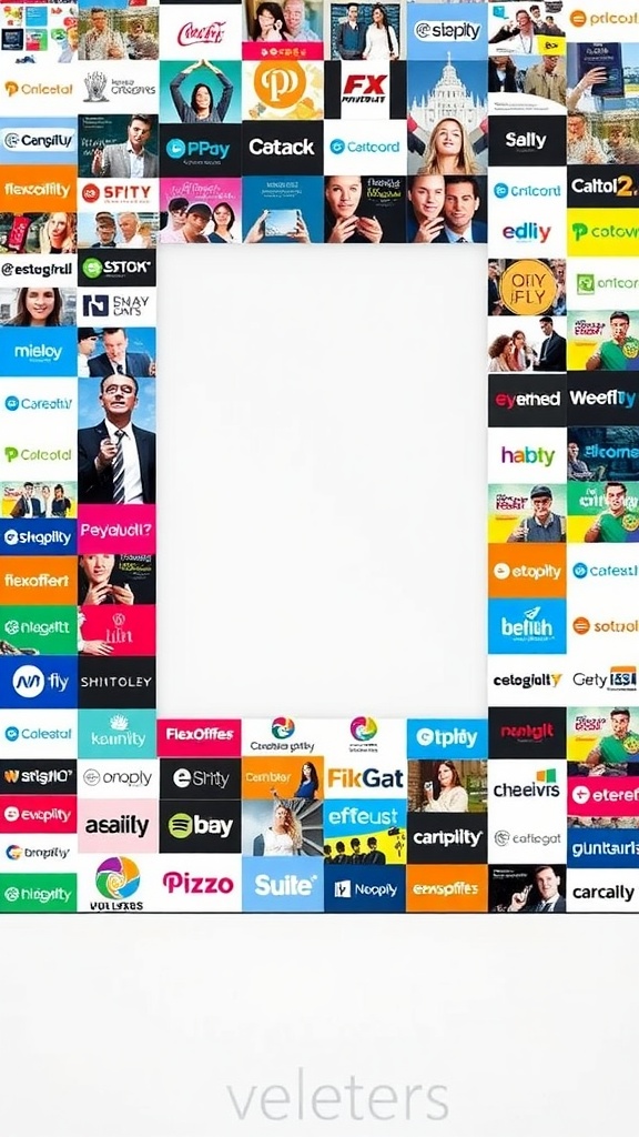 Collage of logos from various brands and partners associated with FlexOffers