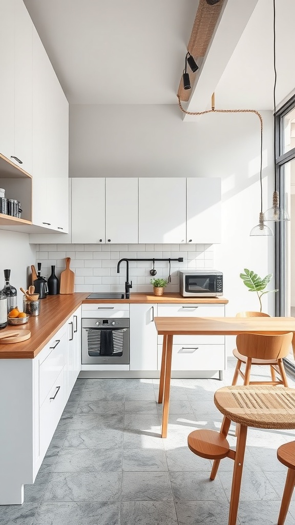Modern urban kitchen design with multi-functional spaces