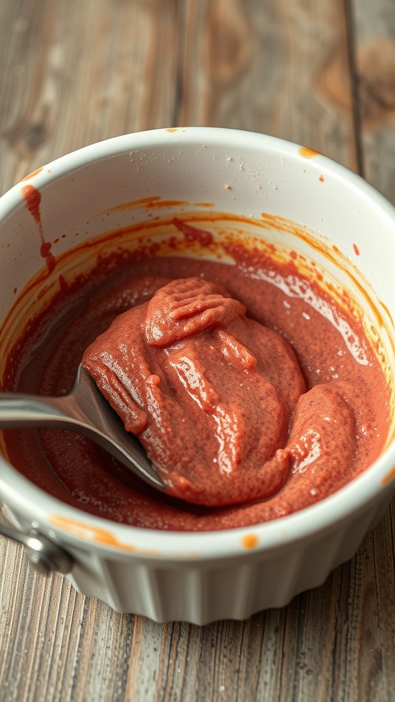 Pendiente de resina en tonos suaves sobre una superficie clara, con flores secas y una espátula de metal.