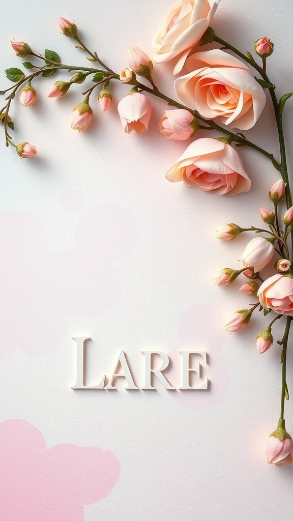 A beautiful arrangement of soft pastel roses with a light background.