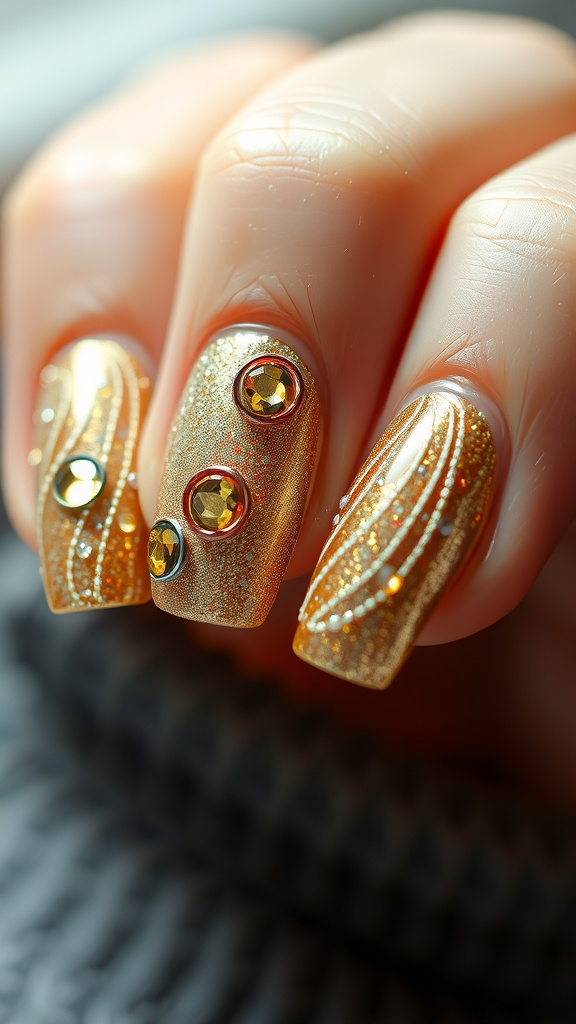 Elegant white nails with a soft shine, held with a bouquet of roses.