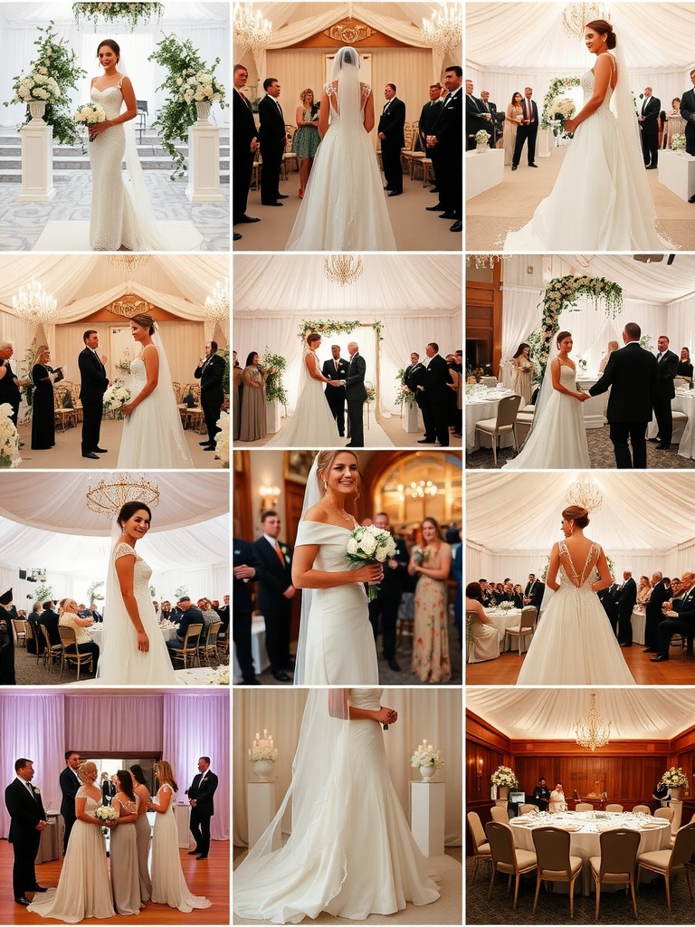 Brides in beautiful column wedding dresses showcasing modern wedding style and chic fashion.