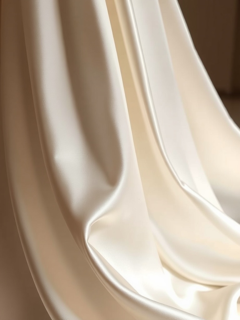 Close-up of smooth silk fabric with a luxurious texture.