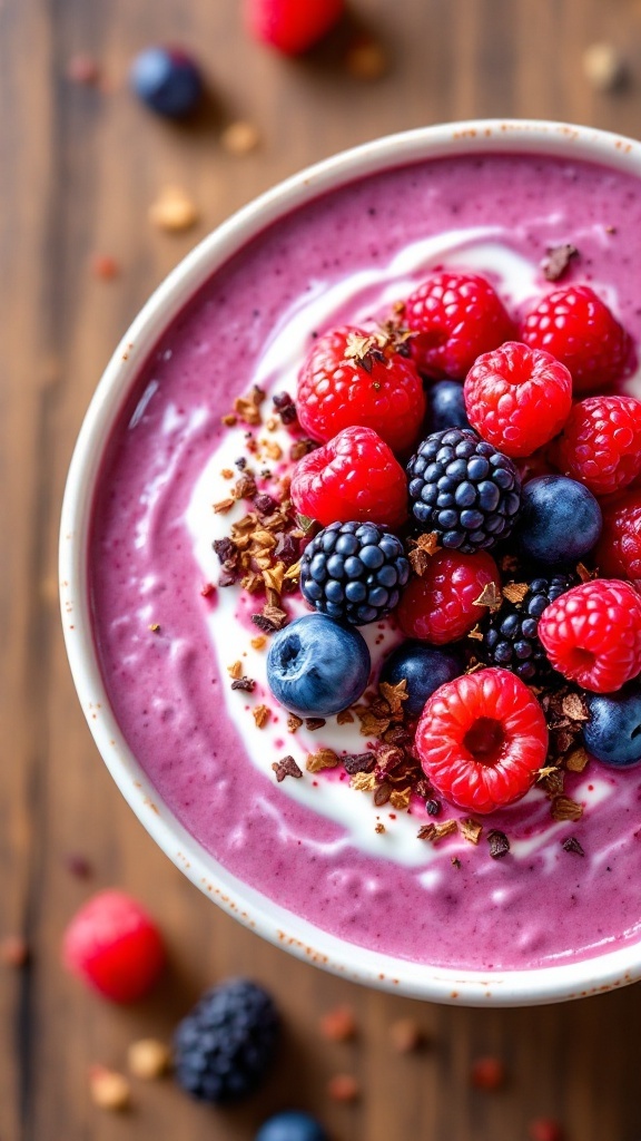 Berry Blast Smoothie with Greek Yogurt