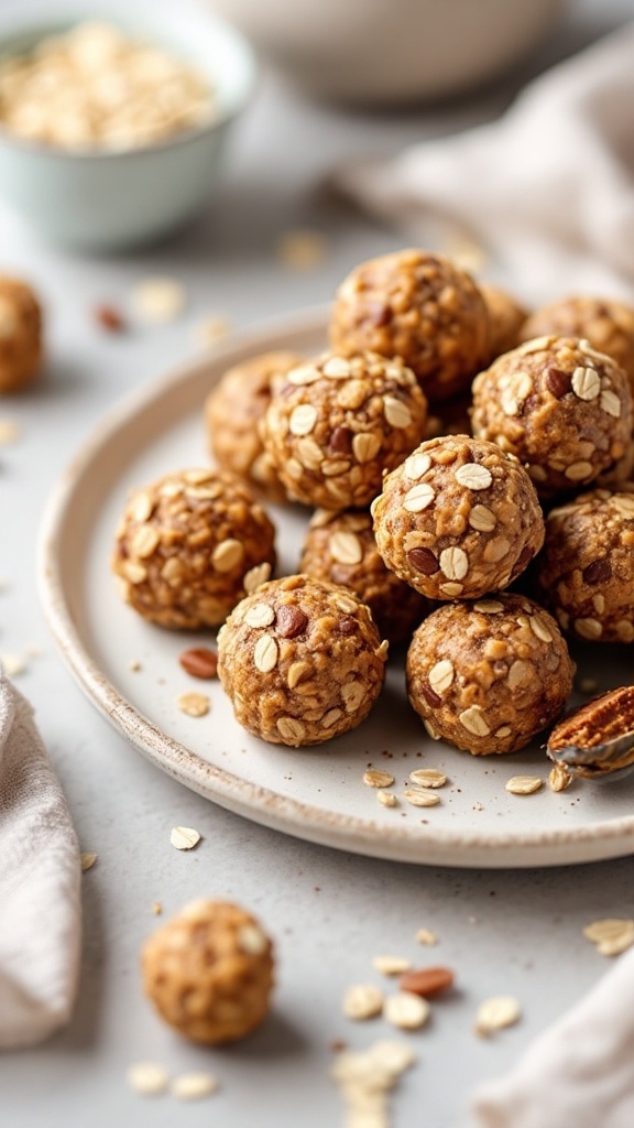 Nut Butter Energy Bites on a plate