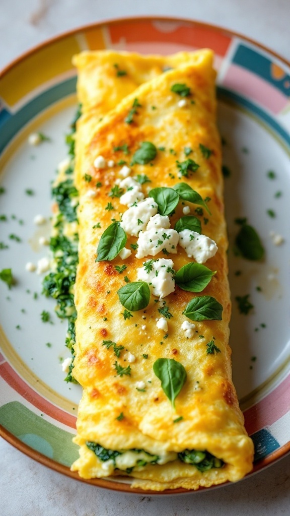 Spinach and Feta Omelette