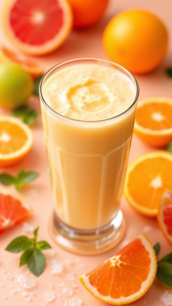 Zesty Citrus Smoothie featuring orange and grapefruit flavors