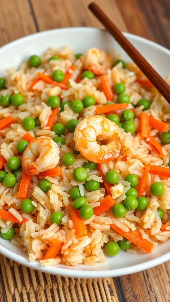 Shrimp Fried Rice with a fried egg on top