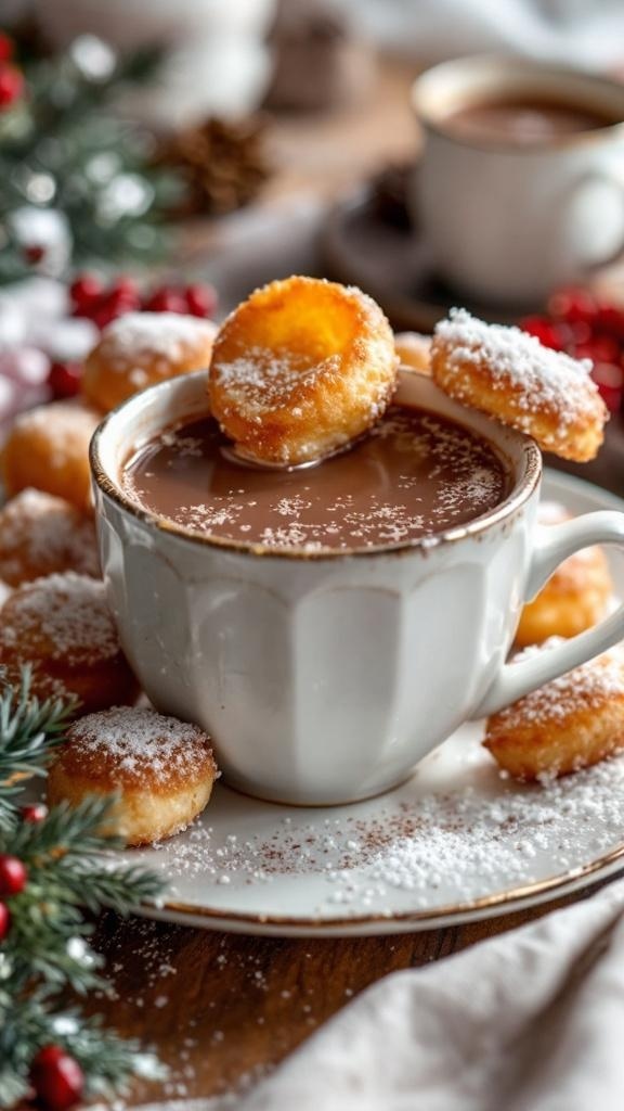 Delicious Bunuelos dusted with cinnamon sugar