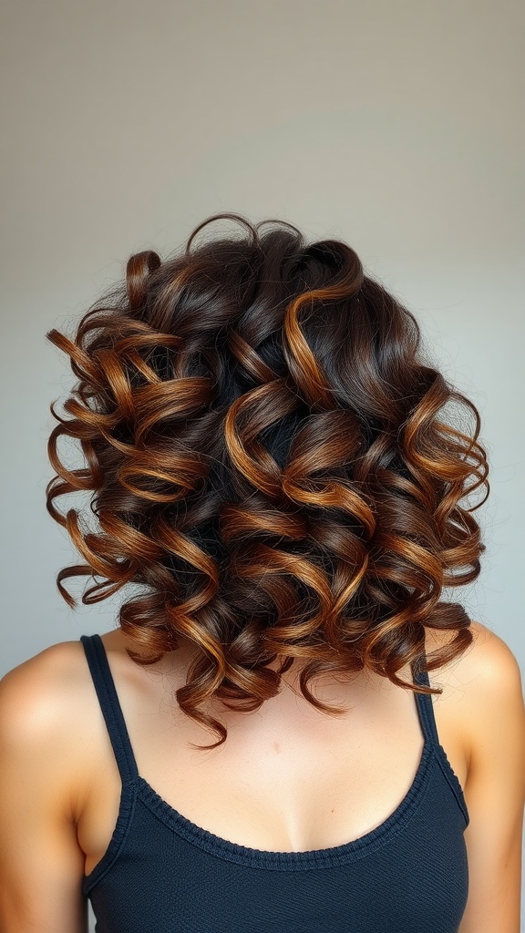 Image of defined and bouncy curls on natural hair