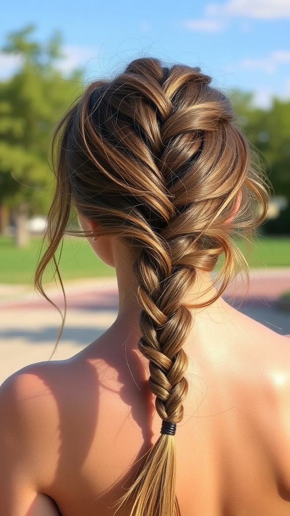 A beautiful spiral braid hairstyle with loose tendrils framing the face
