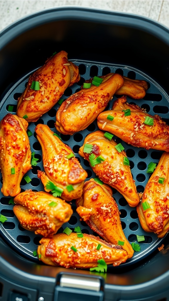 Delicious Air Fryer Garlic Parmesan Chicken Wings