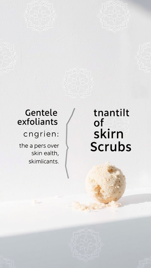 A visual representation emphasizing the importance of gentle exfoliants for skincare.
