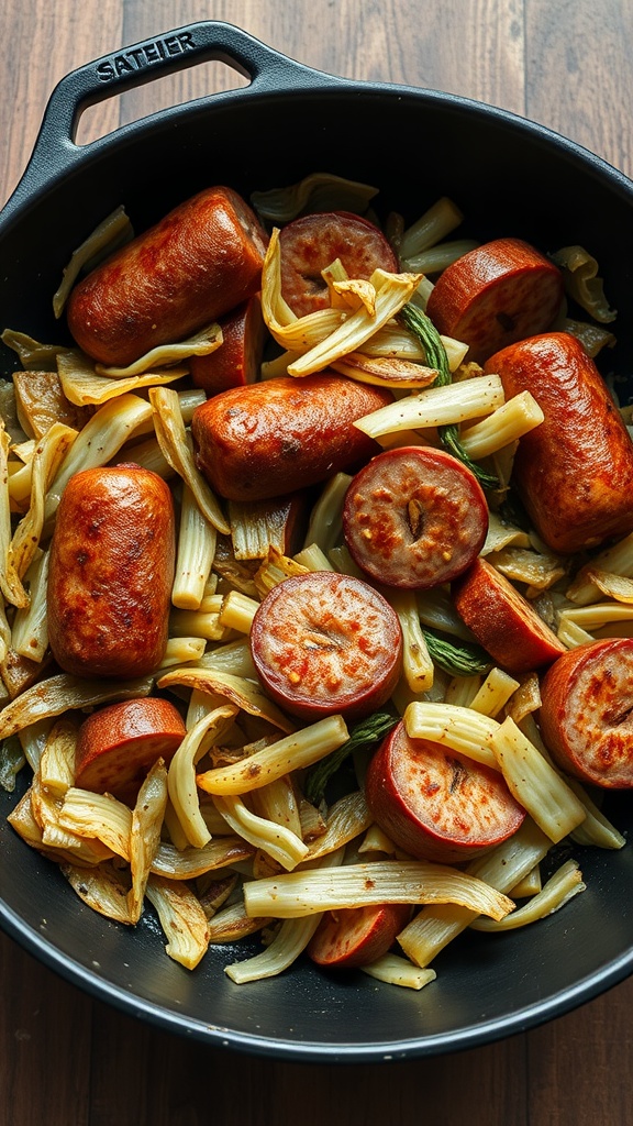 Cabbage and Sausage Skillet dish