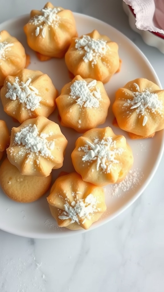 plate of coconut macaroons