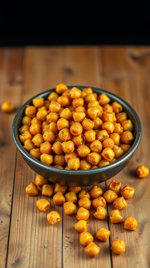 A bowl of crunchy air fryer chickpeas
