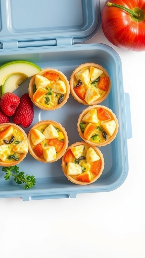 Mini quiches in muffin cups
