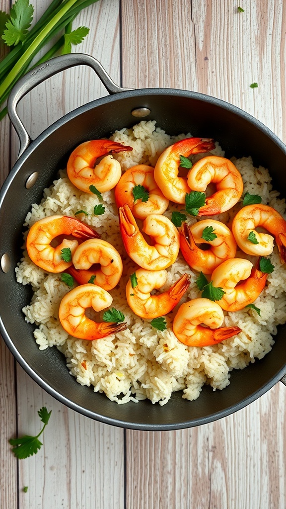 One-Pan Lemon Garlic Shrimp and Rice