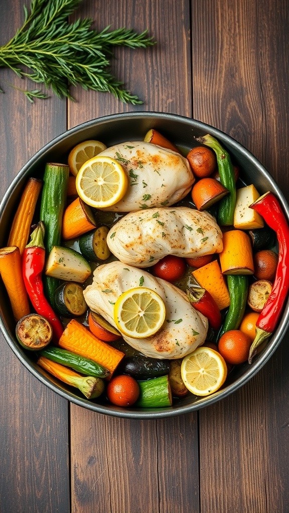 One-Pan Lemon Herb Chicken and Vegetables