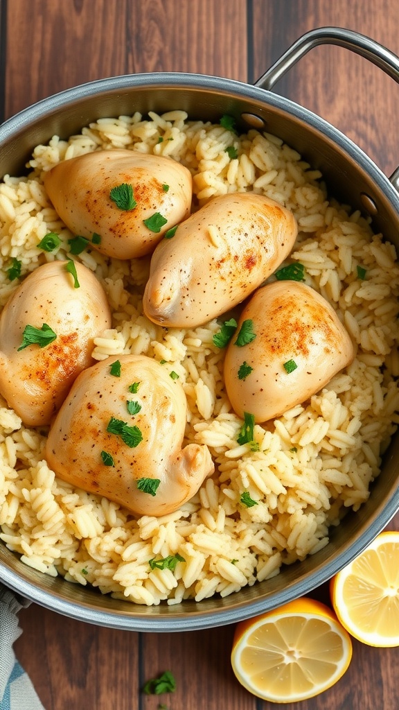 One-Pot Lemon Herb Chicken and Rice