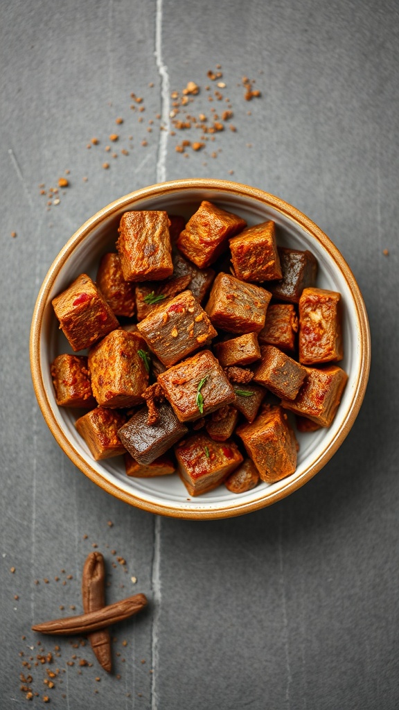 A bowl of smoky paprika rub seasoning blend.