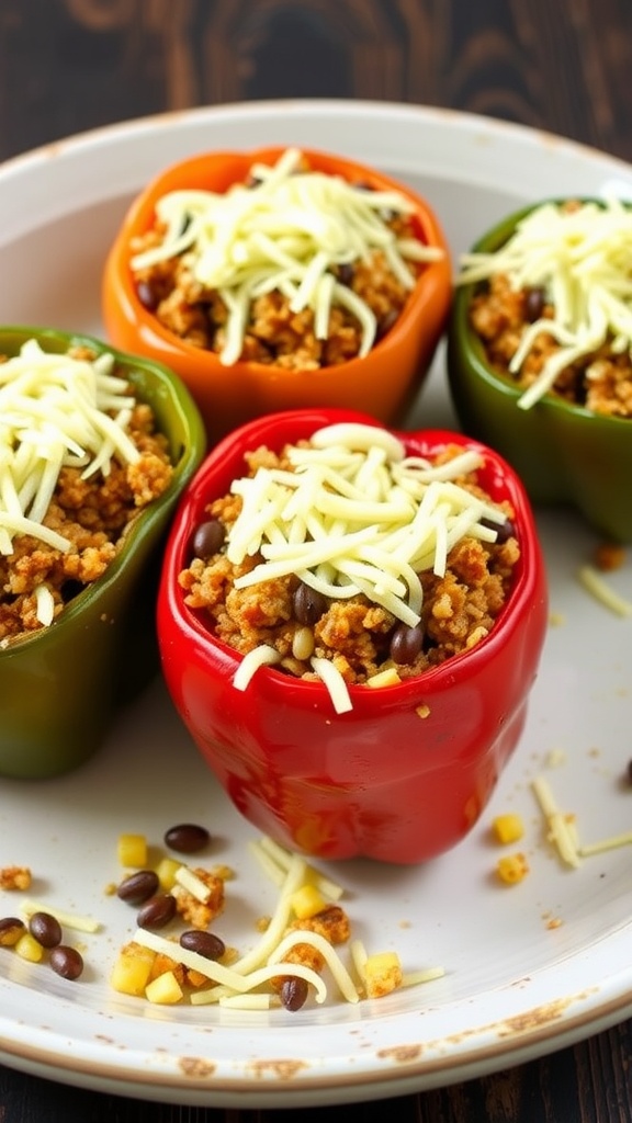 Stuffed bell peppers filled with quinoa and turkey